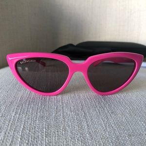 Balenciaga sunglasses in fuchsia cat frame
